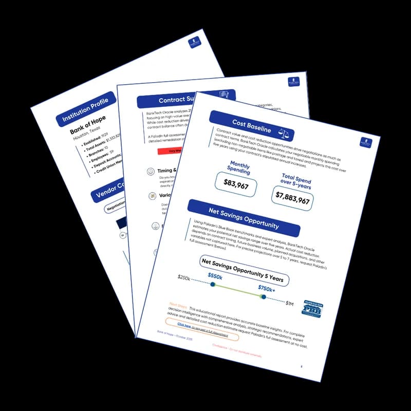 BankTech Oracle Report Preview